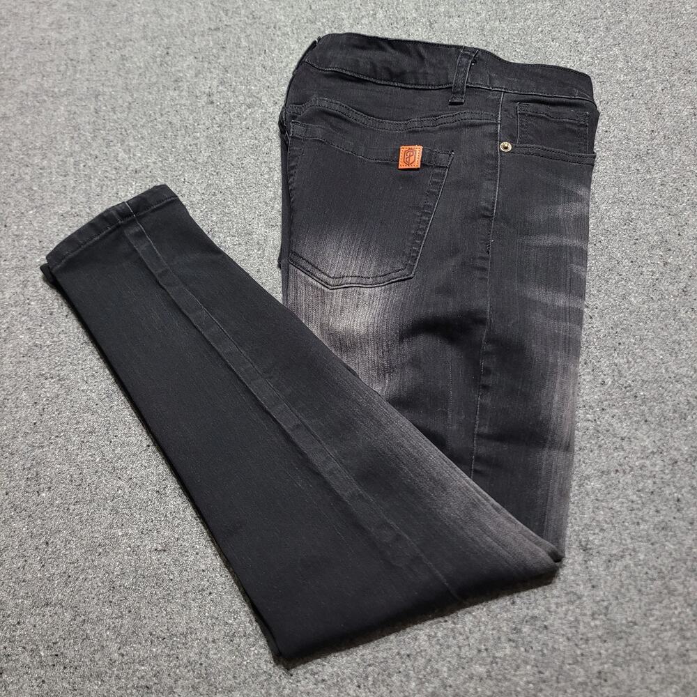 Born Primitive Jeans Women Large Short Black Flex Stretchy High Rise Denim Pants